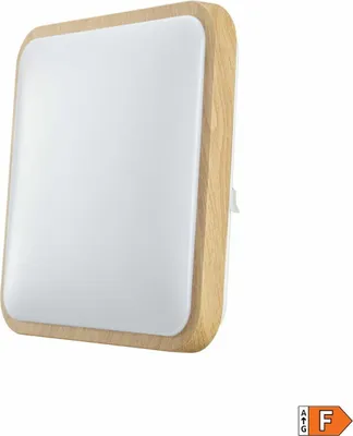 Obrázek produktu pro Čtvercové nástěnné svítidlo led 18w 1820lm 4000k 33x33x7cm ve vzhledu dřeva edm