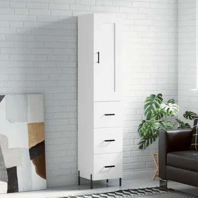 Produktbild von vidaXL Highboard Weiß 34,5x34x180 cm Holzwerkstoff