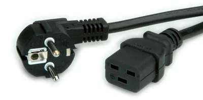 Zdjęcie produktu dla WARTOŚĆ VALUE 19.99.1552 kabel zasilający Czarny 2 m CEE7/7 złącze C19