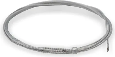 Produktbild von Edelstahl-Drahtseil Ø 1,2 mm, 7x7 mit Kugelnippel Ø 4,5 mm, Niro 1.4401 | Länge 440 mm
