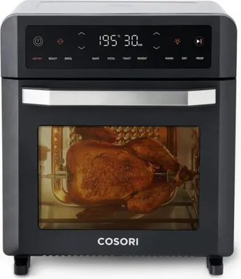 Immagine prodotto di Cosori CAF-R121-KEU Friggitrice ad aria calda con forno, 1800 W, 12 l, 11 programmi, 30-220 °C, Sistemi di sicurezza, Accessori, Nero