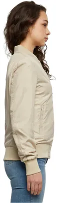 Produktbild von Urban Classics Damen Light Bomber Jacket – leichte Übergangsjacke im Regular Fit aus Polyester mit Reißverschluss und Rippbündchen für Freizeit
