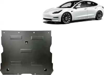 Obrázok produktu pre Oceľový ochranný kryt pre prednú časť Tesla Model 3 AWD