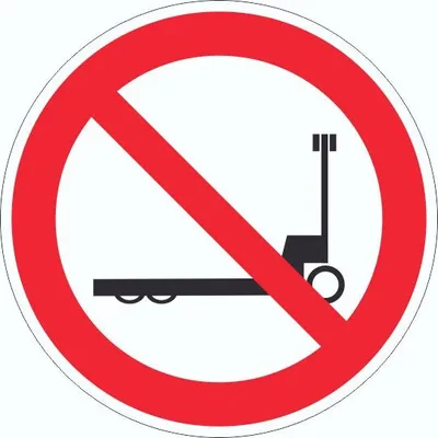 Produktbild von Aufkleber Kreis Hubwagen verboten Symbol Ø300mm