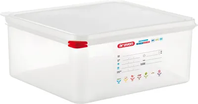 Produktbild von ARAVEN 00470, Dispensor, Rechteckig, 14 l, Durchscheinend, Polypropylen (PP), -40 - 95 °C