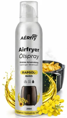 Productafbeelding van Bakspray olie spray oliespray - Koolzaadolie - 200 ml - Voor airfryer - Hittebestendig tot 230 °C