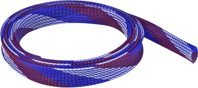 Obrázok produktu pre DELOCK Geflechtschlauch dehnbar 2 m x 19 mm blau-rot-weiß