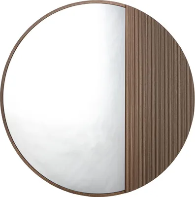 Imagen del producto de Espejo Gilde, redondo, línea "Living", fabricado en MDF, color marrón, unidad de venta: 1, longitud: 2,5 cm, diámetro: 70 cm. Código: 74157 4063387741573