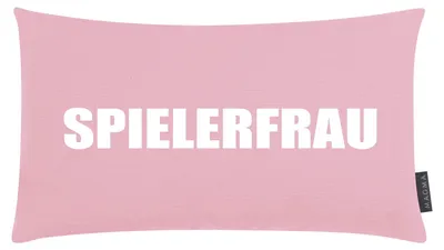 Produktbild von Dekokissen im Spielerfrau-Design, Rosa, 50 x 30 cm, mit Polyester-Baumwoll-Bezug