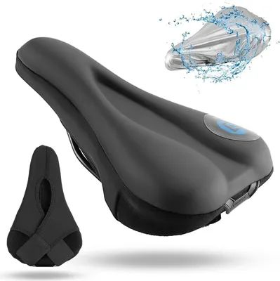 Obrázok produktu pre ROCKBROS poťah na sedlo bicykla, poťah na sedlo bicykla, gélové polstrovanie, čierna modrá
