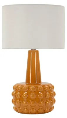 Obrázok produktu pre Stolná lampa Gress 30 x 51,5 x 30 cm železo keramika látka biela oranžová