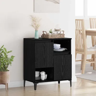 Obrázok produktu pre vidaXL Príborník čierny dubový vzhľad 60 x 35 x 70 cm materiál na báze dreva