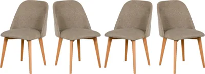 Zdjęcie produktu dla Krzesła kuchenne LeafDesign zestaw 4, krzesło tapicerowane, krzesło do jadalni 120 kg, krzesła do jadalni, krzesło drewniane, krzesła do stołu, MONTI 3, krzesła do jadalni