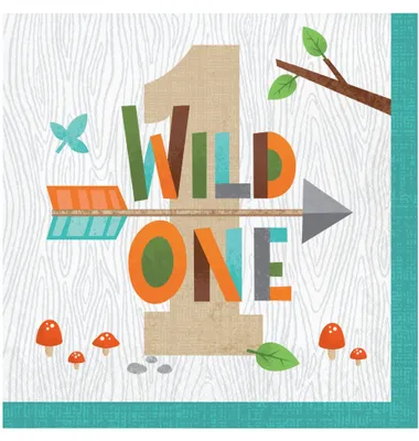 Zdjęcie produktu dla Serwetki Wild one, 33 cm, 16 szt.