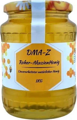 Produktbild von AkazienHonig – Roh,Natur pur aus Rumänien Natürlicher Geschmack ohne Zusatzstoffe und direkt vom Imker.(1 KG, AkazienHonig)