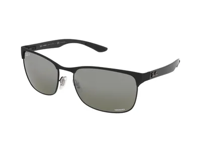 Produktbild von Ray-Ban RB8319 CHROMANCE, Erwachsener, Uni, Rechteckig, Schwarz, Polarisierte Linse, Metall