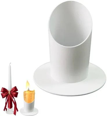 Obrázok produktu pre Nástenná lampa – štýlový biely svietnik – kovový, 4 cm