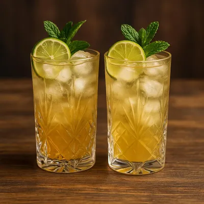Produktbild von Longdrinkglas Set 2er – Hochwertige Kristall-Optik, robustes Marken-Design, 2x elegante Longdrink Gläser für Cocktails, Gin Tonic & Softdrinks