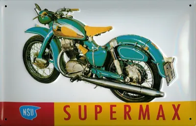 Produktbild von Blechschild NSU Supermax Motorrad Nostalgieschild Schild