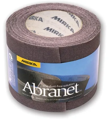 Productafbeelding van Mirka ABRANET schuurpapier rol, 75 mm x 10 m, korrel P240, schuurrol met klittenband (artikelnummer: 545BI001253R)