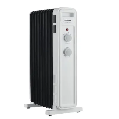 Zdjęcie produktu dla Heinner HOH-M09WH-BK, Podgrzewacz elektryczny pomieszczeń na olej, Olej, Wewnętrzna, Podłoga, Czarny, Biały, Obrotowy, Przyciski