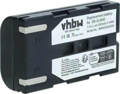 Produktbild von vhbw Akku kompatibel mit Samsung VP-DC171W, VP-DC171, VP-DC165W, VP-DC163, VP-DC575WB, VP-DC563 Videokamera Camcorder (600 mAh, 7,2 V, Li-Ion)