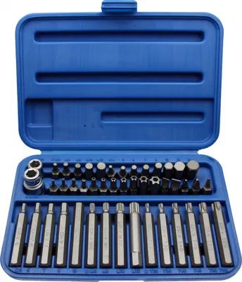 Produktbild von Kraft-Schraubendreher Bit Set TORX T-PROFIL VIELZAHN INNEN-6-KANT 3/8+1/2 46-tlg