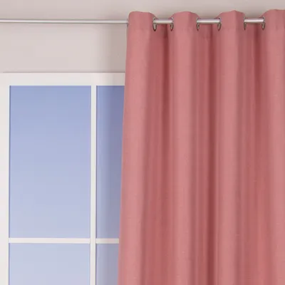 Produktbild von Ösenvorhang Brilliant Leinenoptik einfarbig altrosa 140x245cm