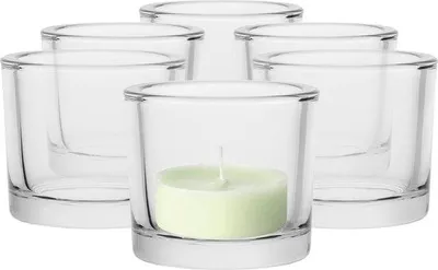 Produktbild von Famanu Teelichthalter Set 6-teilig - Glas, Tischdekoration, Hochzeitskerzen
