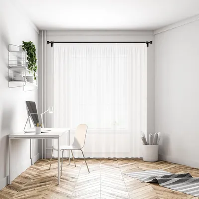 Produktbild von Vorhänge, halbtransparent, mit Faltenband und Bleibandverschluss, weiß (Breite x Höhe: 250 x 400 cm)