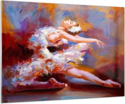Produktbild von Bilder auf glas - Balletttänzer tanzen - 100x70cm - Glasbilder - Wandbilder - Kunstdruck - zum Aufhängen bereit - Wanddekoration aus Glas - Glas Bilder - Wandbild auf Glas - Einteilig - GAA100x70-3463