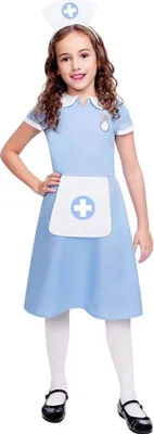 Produktbild von Blaues Krankenschwester Kostüm für Mädchen
