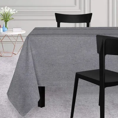 Tischdecke 150x300 cm, Grau, Polyester, rechteckig, elegant