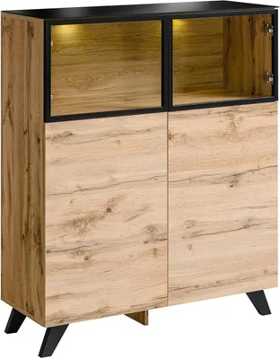 Produktbild von Vitrine mit Beleuchtung TILA – Eiche Wotan