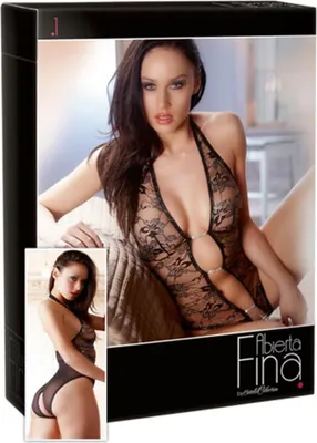 Produktbild von Abierta Fina Body - Glitzernde Spitze, Strassketten, ouvert