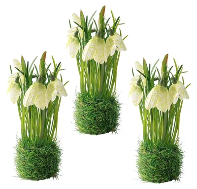 Produktbild von Künstliche Blumen - Naturgetreue Optik - Balkonpflanzen - 3 Bündel
