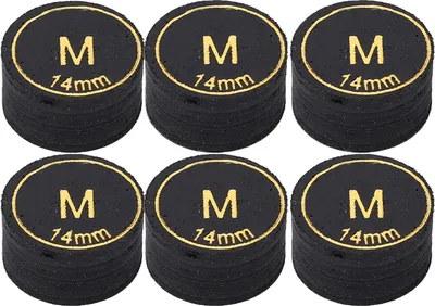 Produktbild von Billard Queue Spitzen 6 Stück 14 mm | Mehrschichtige Ersatzspitzen für Pool Snooker Queue