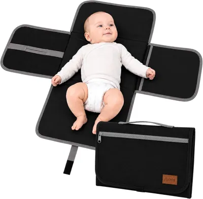 Produktbild von Wickelauflage, Babynaschlagematte, faltbar, mit Fächern und Handschlaufe, für Reise