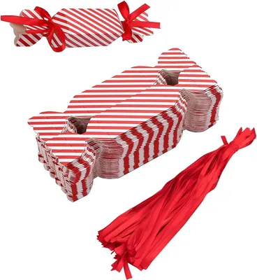 Produktbild von 50 Stück Geschenkschachtel Klein Geschenkboxen Papier Süßigkeiten Box Weihnachten Pappschachtel Klein Dekorbox Christmas Schachteln für Süßigkeiten, Schokolade etc
