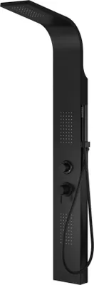 Produktbild von BADLAND Duschpaneel Edelstahl ALTO Massage Wasserfall mit Kopfbrause in Schwarz