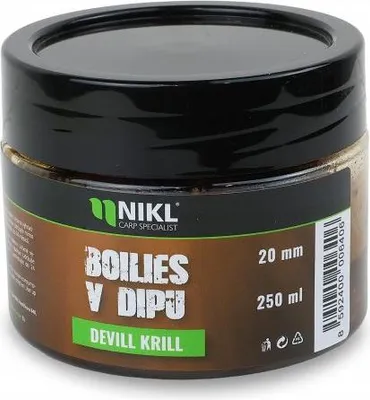 Obrázek produktu pro Nikl Boilies v dipu Devill Krill - 24mm, 250g