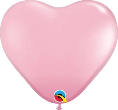Image de Ballon en forme de cœur rose pastel, 15 cm, lot de 100 - Godan