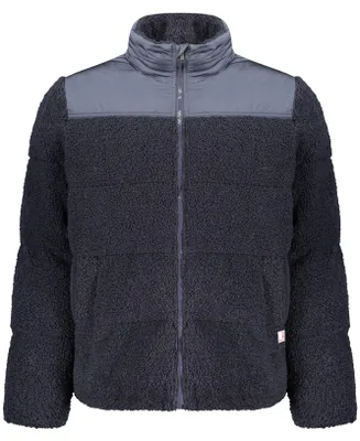 Produktbild von Blaue Herrenjacke mit Kontrastdetails und Taschen - Modisch & Funktional