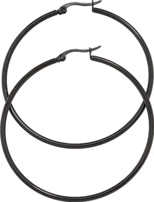 Produktbild von JOBO Creolen rund Edelstahl schwarz beschichtet Ohrringe