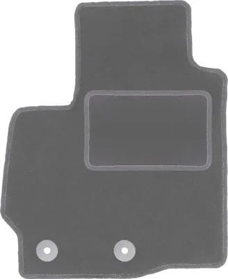 Produktbild von Fahrerfußmatte Velours graphit passend für Mitsubishi ASX (2010-2019, Crossover) – mit Befestigungen – passgenau