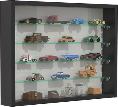 Produktbild von Famanu Vitrine Wand- und Standvitrine mit Schiebetüren - Ideal für Sammlungen und Präsentationen