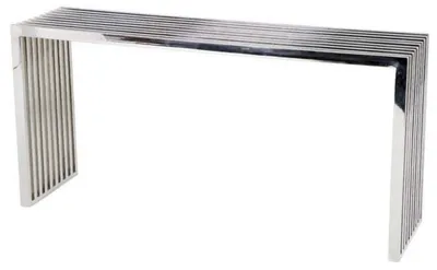 Image de Casa Padrino Table console de luxe en acier inoxydable 150 x 38 x H. 73 cm - Meubles design