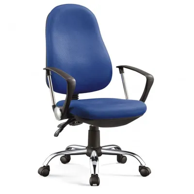Image de Casa Dolce chaise de bureau BOBI, 60x60x100-110 cm, tissu, réglable en hauteur, bleu,