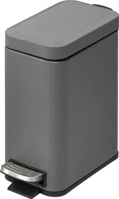 Produktbild von Mülleimer 5L Treteimer Mit Deckel Und Fußpedal, Inneneimer, Metall, Grau, 29,2X14X32 Cm, Für Wohnzimmer, Büro
