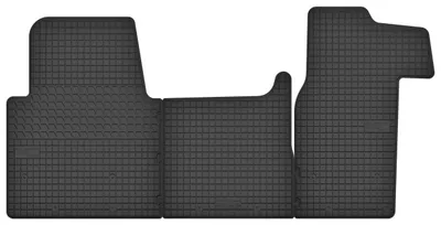 Image de Tapis avant en caoutchouc + tunnel pour Opel Movano B 2010-2022 – 3 pièces, noirs, sur mesure